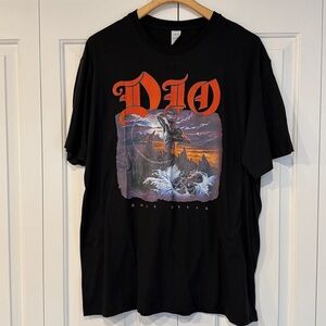 Dio Holy Diver Classic Black Graphic T-Shirt 2X